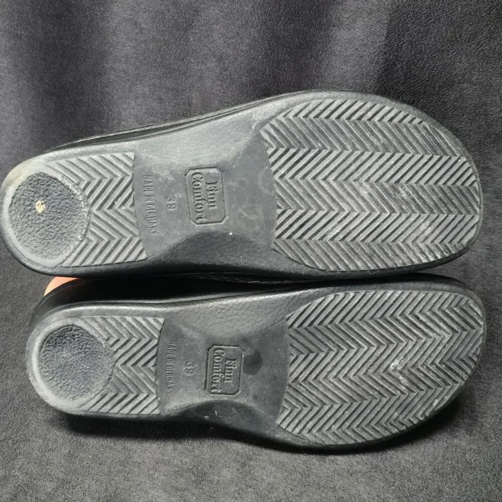 Finn Comfort Aussee Mule Black Clog Slide Sandals Shoes